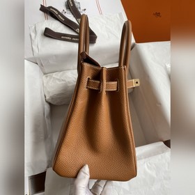 Ручная работа Birkin 30 см, импортная кожа Togo, золотисто-коричн