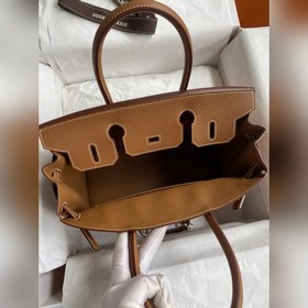Ручная работа Birkin 30 см, импортная кожа Togo, золотисто-коричн