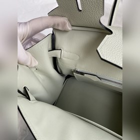 Ручная работа Birkin 30 см, импортная кожа Togo, кристально-серый