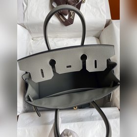Ручная работа Birkin 30 см, импортная кожа Togo, цвет «туча», зол