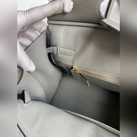 Ручная работа Birkin 30 см, импортная кожа Togo, цвет «туча», зол