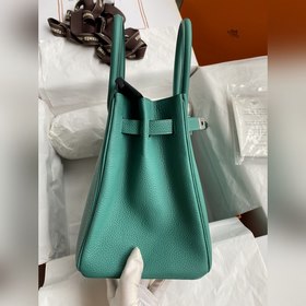 Ручная работа Birkin 30 см, импортная кожа Togo, синий цвет, сере