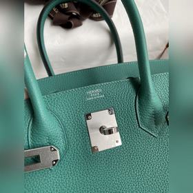 Ручная работа Birkin 30 см, импортная кожа Togo, синий цвет, сере