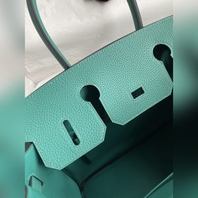 Ручная работа Birkin 30 см, импортная кожа Togo, синий цвет, сере