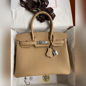 Ручная работа Birkin 30 см, импортная кожа Togo, цвет «молочный ч