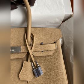 Ручная работа Birkin 30 см, импортная кожа Togo, цвет «молочный ч