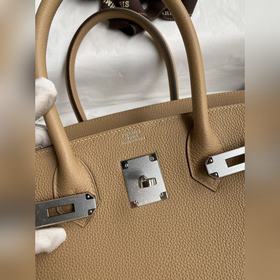 Ручная работа Birkin 30 см, импортная кожа Togo, цвет «молочный ч