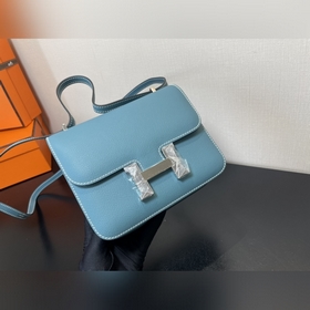 Джинсовая ландыш Размер： Hermes Kang 18 см Импортная кожа с тисн