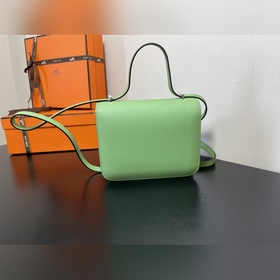 Авокадо-зеленый Размер： Hermes Kang 18 см Импортная кожа с тисне