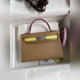 Ручная работа, второе поколение Mini Kelly 19 см, импортная кожа