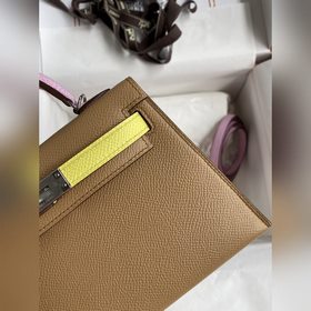 Ручная работа, второе поколение Mini Kelly 19 см, импортная кожа 