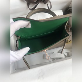Ручная работа, второе поколение Mini Kelly 19 см, импортная кожа 