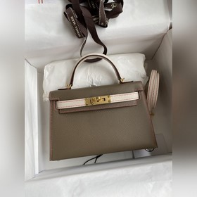 Ручная работа, второе поколение Mini Kelly 19 см, импортная кожа