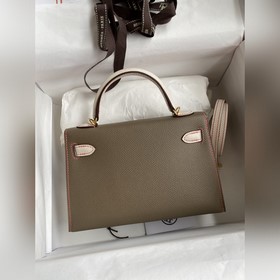 Ручная работа, второе поколение Mini Kelly 19 см, импортная кожа 