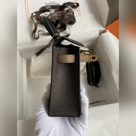 Ручная работа, второе поколение Mini Kelly 19 см, импортная кожа 