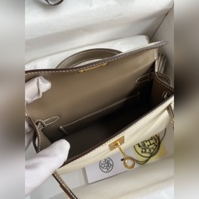 Ручная работа, второе поколение Mini Kelly 19 см, импортная кожа 