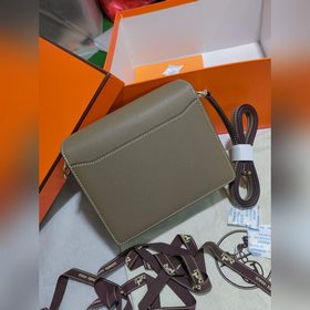 19 см Roulis 【Сумка Hermes Pig Nose】 Оригинальная кожа Evercolor,