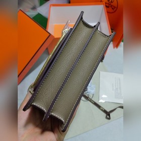 19 см Roulis 【Сумка Hermes Pig Nose】 Оригинальная кожа Evercolor,