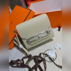 19 см Roulis 【Сумка Hermes Pig Nose】 Оригинальная кожа Evercolor,