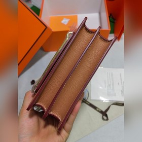 19 см Roulis 【Сумка Hermes Pig Nose】 Оригинальная версия из кожи 