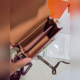 19 см Roulis 【Сумка Hermes Pig Nose】 Оригинальная версия из кожи 