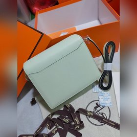 19 см Roulis 【Сумка Hermes Pig Nose】 Оригинальная кожа Evercolor,