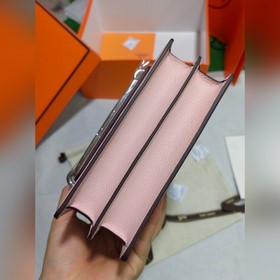 19 см Roulis 【Сумка Hermes Pig Nose】 Кожа Evercolor, 3q розовый, 