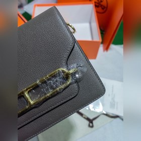 19 см Roulis 【Сумка Hermes Pig Nose】 Кожа Evercolor, цвет «оловян