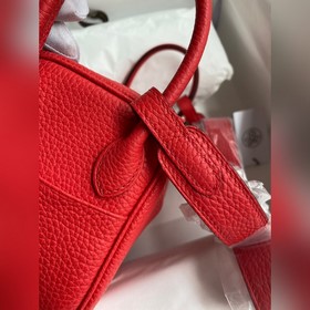 Мини Линди 19 см, оригинальная кожа TC [красный флаг] Золотая зас