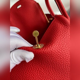 Мини Линди 19 см, оригинальная кожа TC [красный флаг] Золотая зас