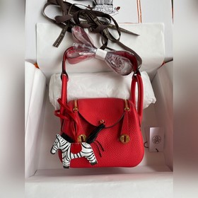 Мини Линди 19 см, оригинальная кожа TC [красный флаг] Золотая зас
