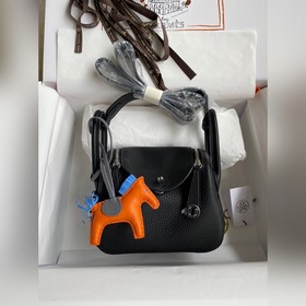 Мини Линди 19 см, оригинальная кожа TC, серебряная застежка Синх