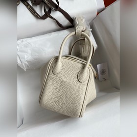 Мини Линди 19 см, оригинальная кожа TC [молочный белый] Золотая з