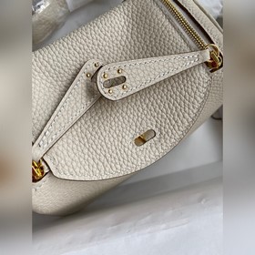 Мини Линди 19 см, оригинальная кожа TC [молочный белый] Золотая з