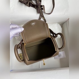 Мини Линди 19 см, оригинальная кожа TC [Слоновая кость] Золотая з