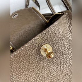 Мини Линди 19 см, оригинальная кожа TC [Слоновая кость] Золотая з
