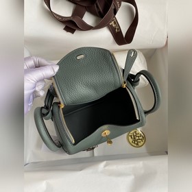 Мини Линди 19 см, оригинальная кожа TC [Абрикосовый зеленый] Золо
