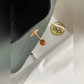 Мини Линди 19 см, оригинальная кожа TC [Абрикосовый зеленый] Золо