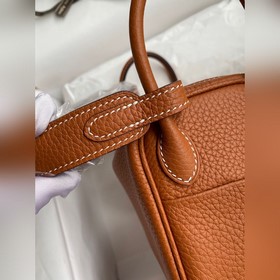 Мини Линди 19 см, оригинальная кожа TC, золотисто-коричневая, зол