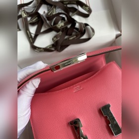 В наличии： Kang Small 19 см, импортная кожа Epsom, розовый цвет, 