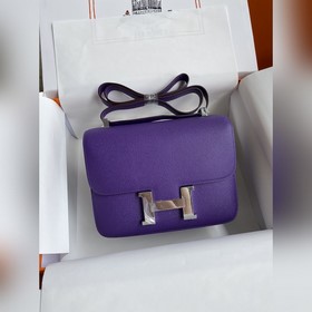 Канкан, большой, 24 см, импортная кожа Epsom, фантазийный фиолето