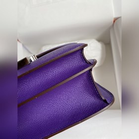 Канкан, большой, 24 см, импортная кожа Epsom, фантазийный фиолето