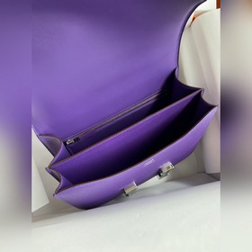 Канкан, большой, 24 см, импортная кожа Epsom, фантазийный фиолето