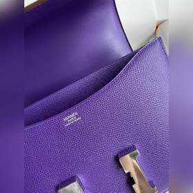 Канкан, большой, 24 см, импортная кожа Epsom, фантазийный фиолето
