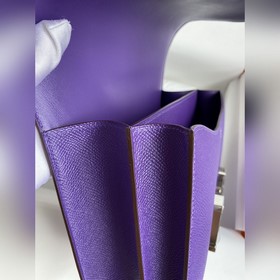 Канкан, большой, 24 см, импортная кожа Epsom, фантазийный фиолето