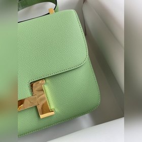 Канкан, большой, 24 см, импортный кожаный чехол, маслянисто-зелен