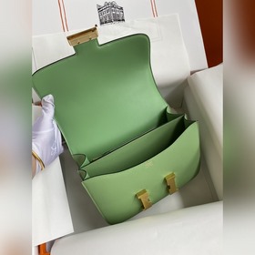 Канкан, большой, 24 см, импортный кожаный чехол, маслянисто-зелен