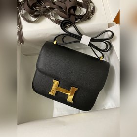 Канкан, малый барабан, 19 см, импортная кожа Epsom, черный, золот