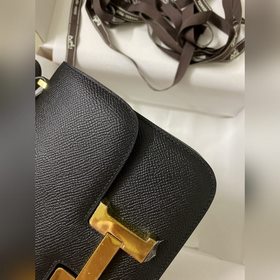 Канкан, малый барабан, 19 см, импортная кожа Epsom, черный, золот