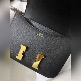 Канкан, малый барабан, 19 см, импортная кожа Epsom, черный, золот